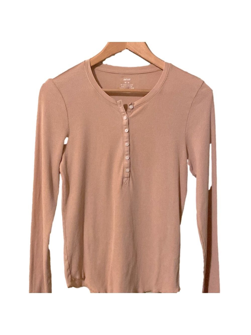 Aerie ribbed thermal shirt. Medium